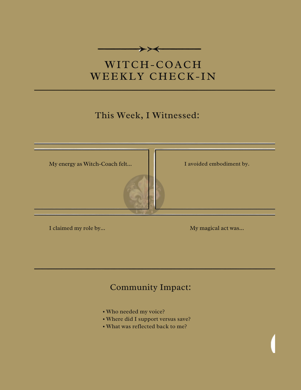 The Witch-Coach Archetypal Journal: Shadow, Self & Sovereignty
