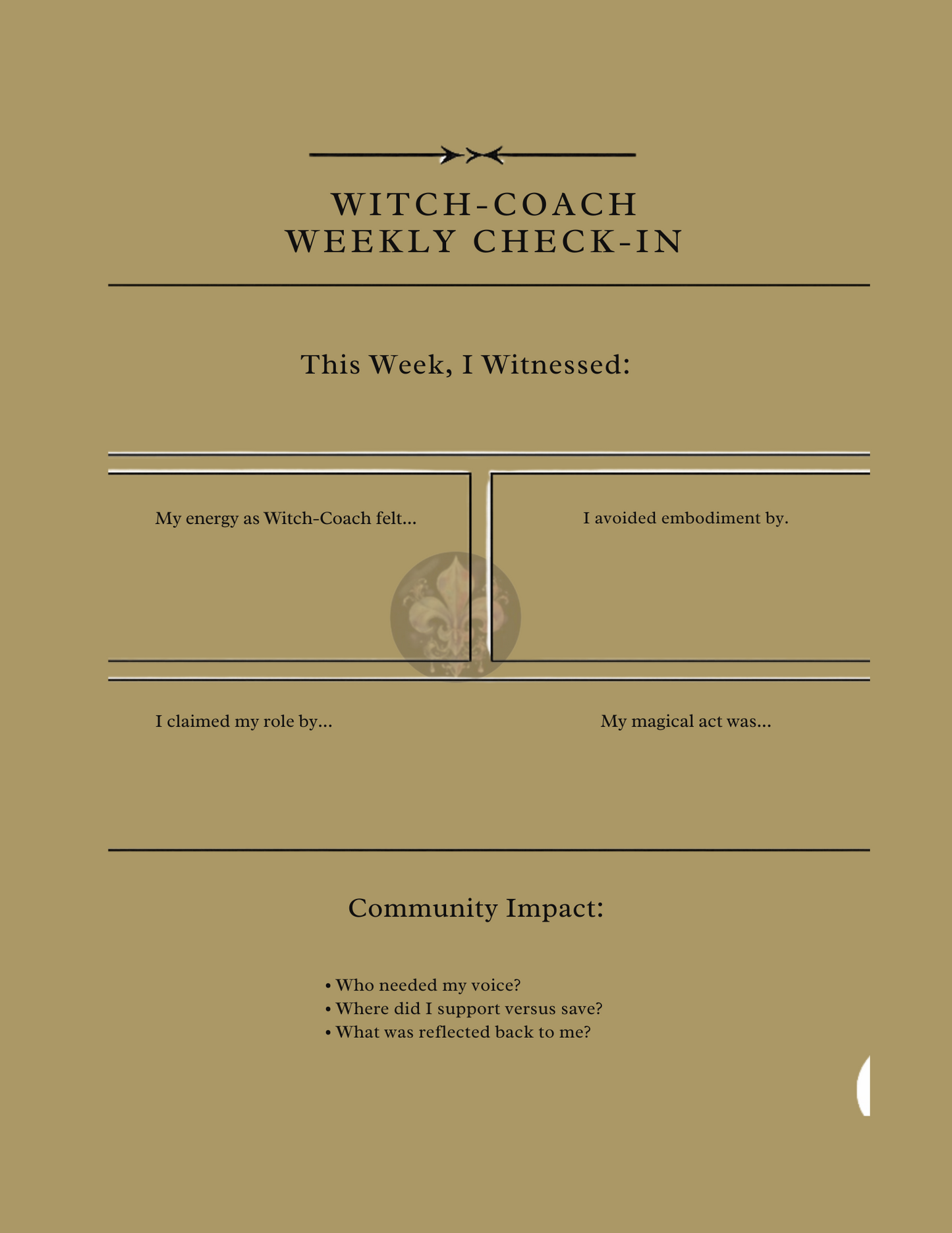 The Witch-Coach Archetypal Journal: Shadow, Self & Sovereignty