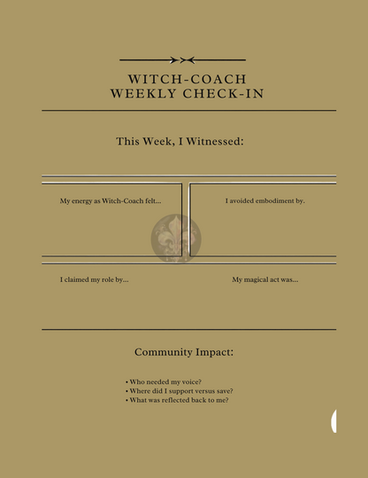 The Witch-Coach Archetypal Journal: Shadow, Self & Sovereignty
